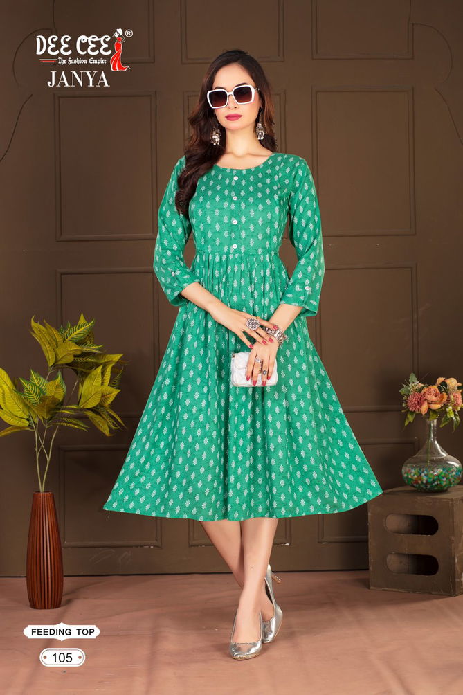 Janya By Deecee Rayon Printed Feeding Kurtis Wholesale Shop In Surat
